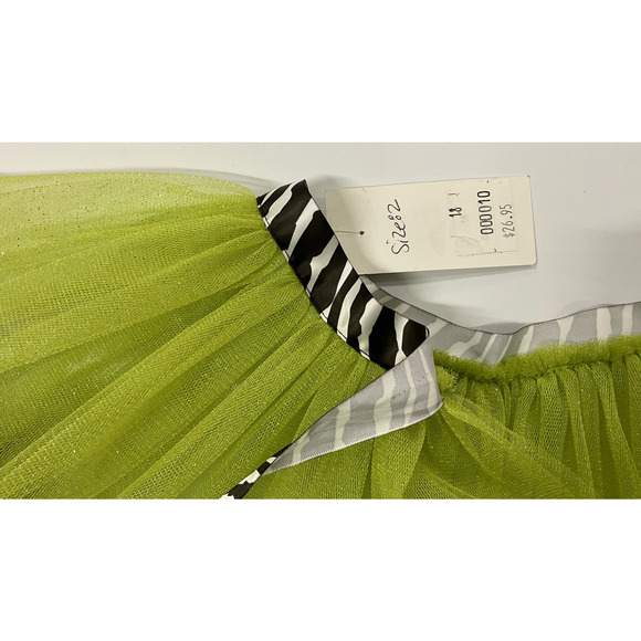 NWT Toddler Green Glitter Reflection Tutu SZ 2T RibbonTie Adjustable Closure - Picture 3 of 5